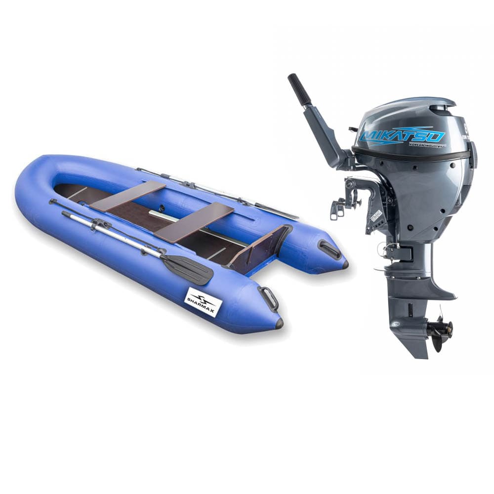 Купить Лодка ПВХ Sharmax Wood 330 и мотор Mikatsu MF8FHS