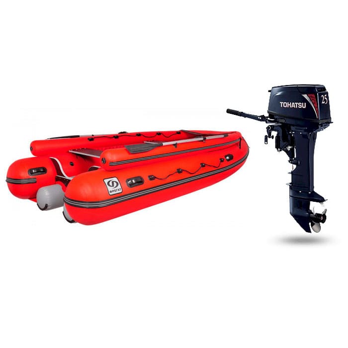 Купить Лодка ПВХ Фрегат 400 FM Lux и мотор Tohatsu M 25 S