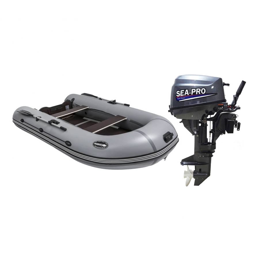Купить Лодка ПВХ Пиранья 330 X5 SL со стрингерами и мотор Sea Pro F 9.8 S