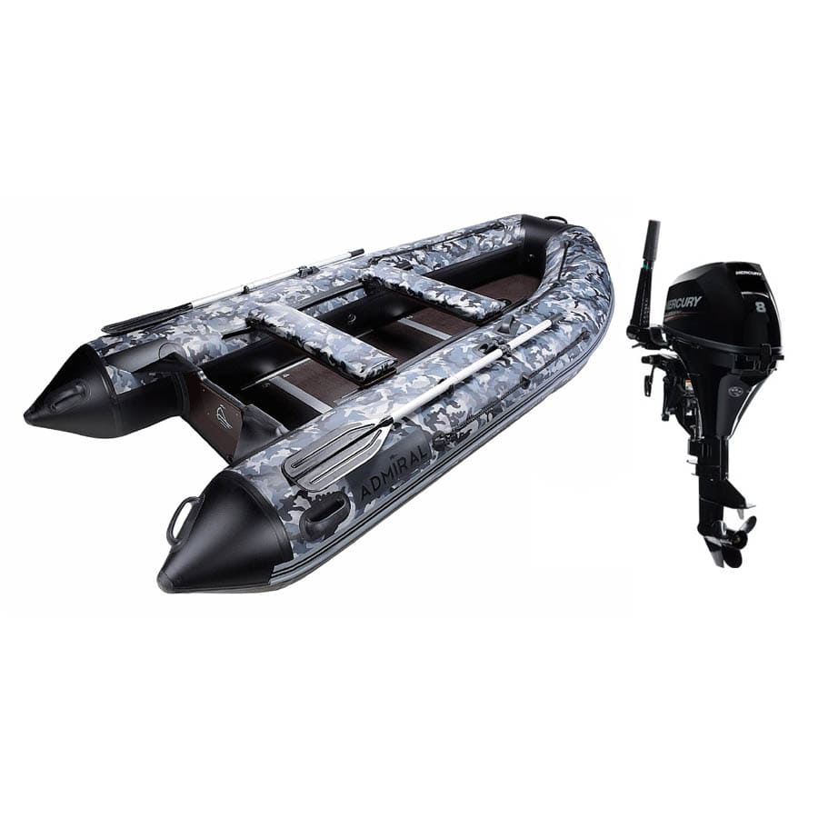 Купить Лодка ПВХ Адмирал АМ-340 Sport и мотор Mercury F8 MH