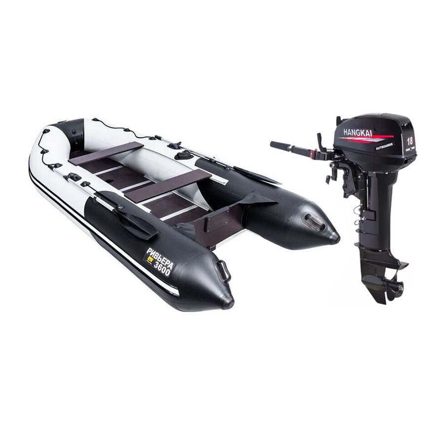 Купить Лодка ПВХ Ривьера Компакт 3600 СК и мотор Hangkai 18