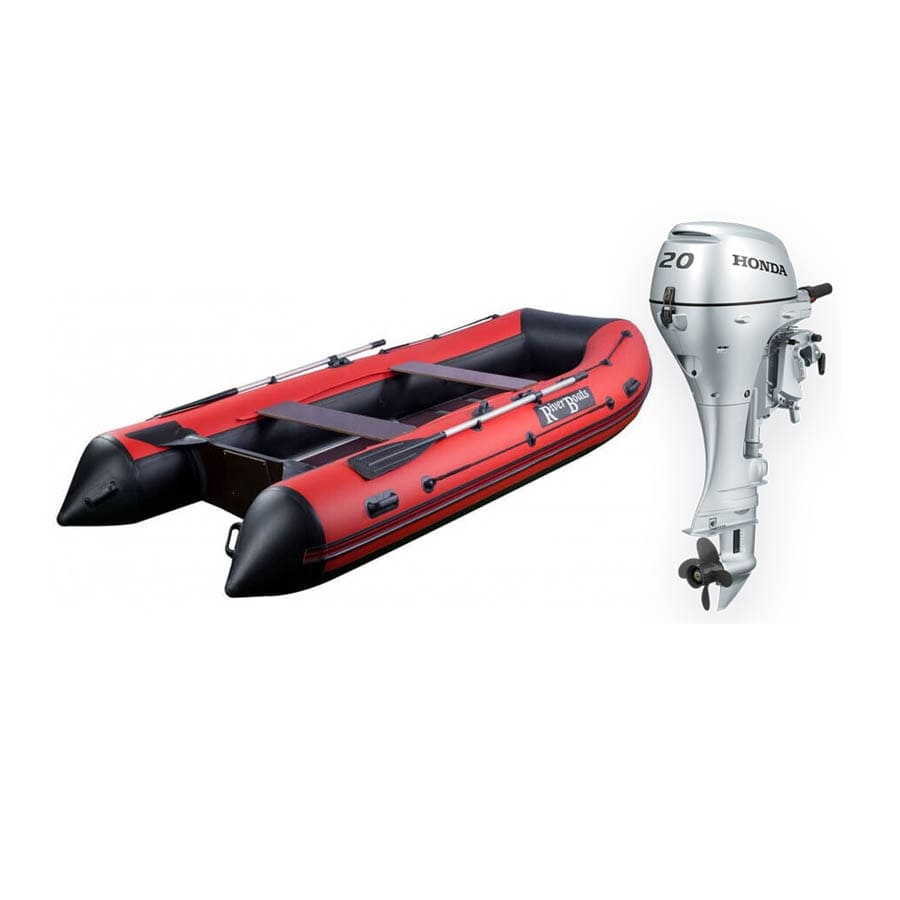 Купить Лодка ПВХ RiverBoats RB-370 и мотор Honda BF20DK2 SHU
