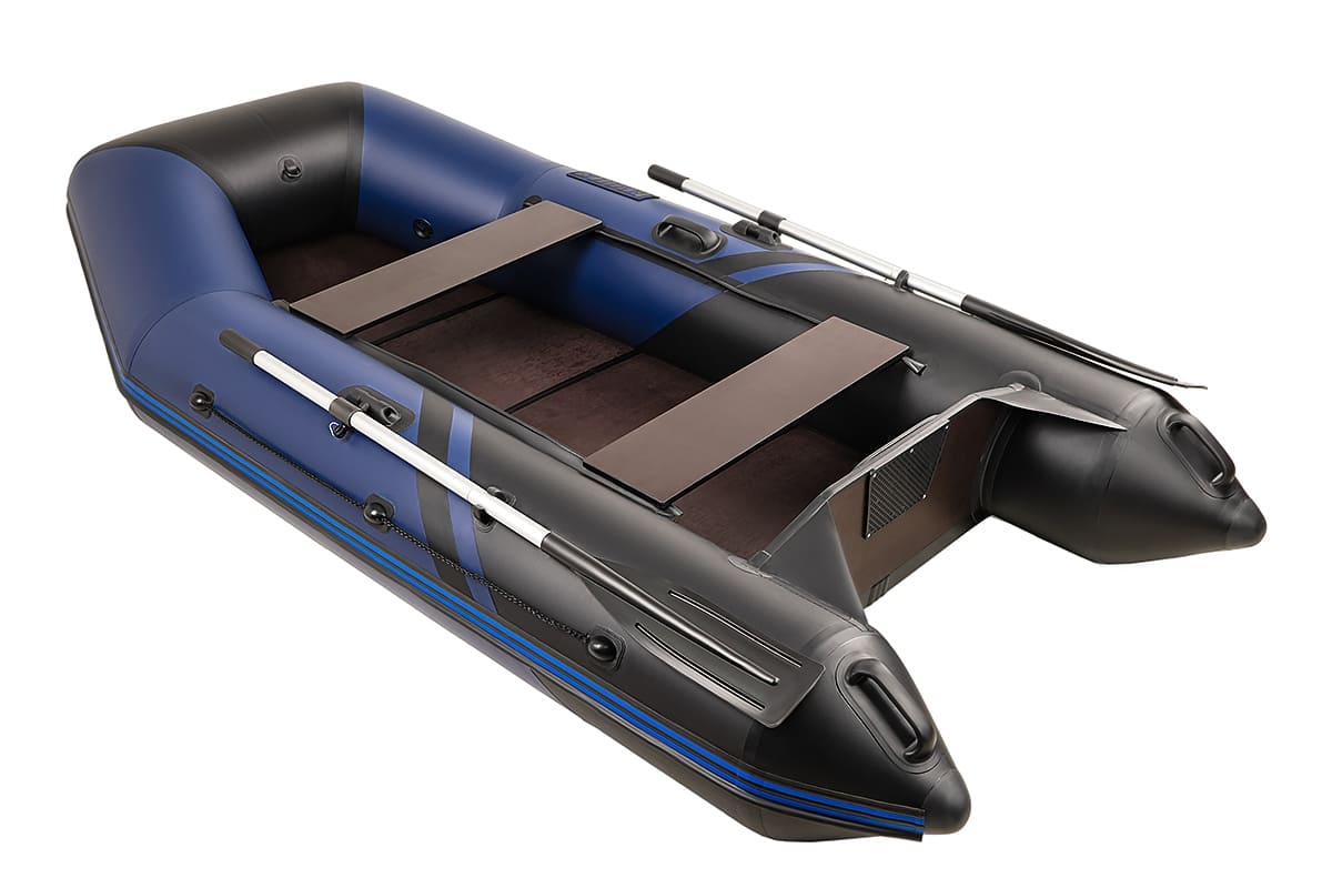 Купить Лодка ПВХ БРОНЯ 280 СК Синий - чёрный