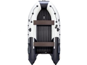 Купить Лодка ПВХ РИВЬЕРА 3600 килевое надувное дно "комби" светло-серый/черный