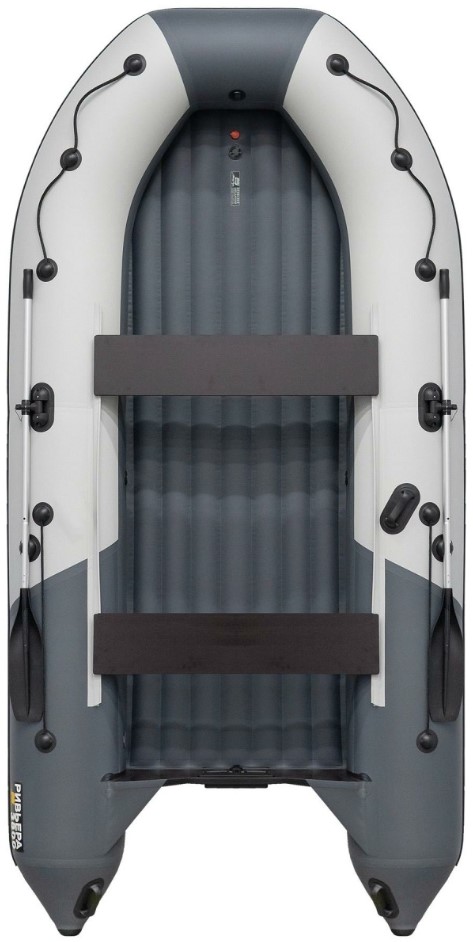 Купить Лодка ПВХ РИВЬЕРА Компакт 3800 нднд "комби" светло-серый/графит